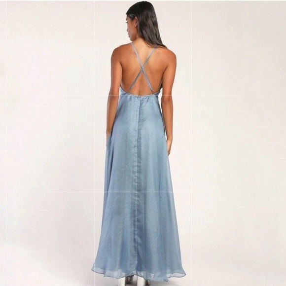 NWT Lulu’s Maxi Backless Spaghetti Strap Formal - Picture 4 of 4